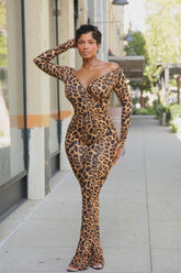 Leopard off the shoulder set