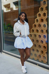 Pin Puffer Skirt (Blue)