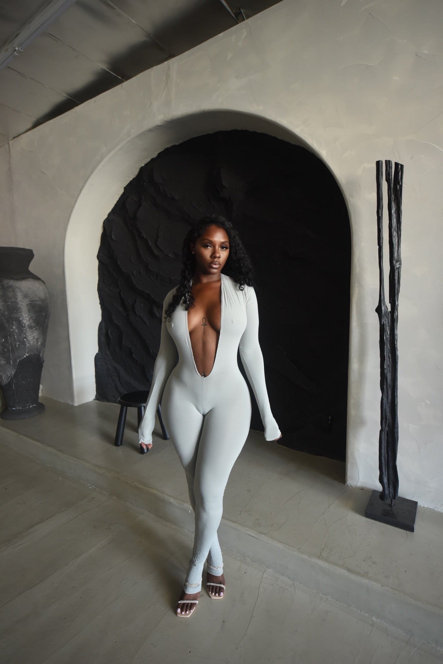 Lux V Neck Catsuit
