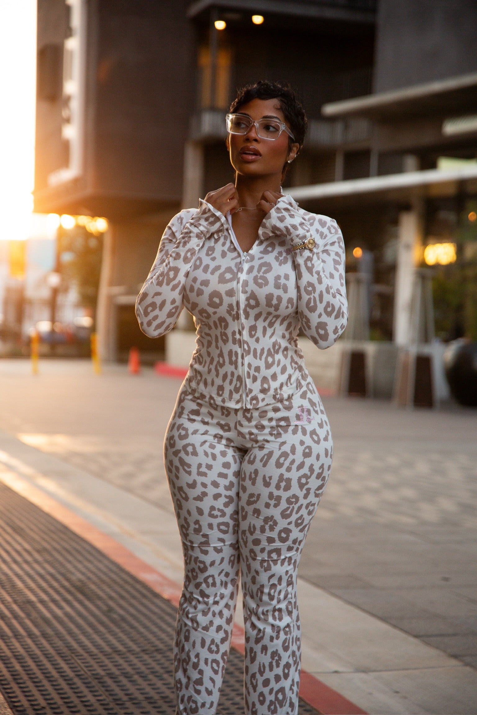 Lux Leopard Tracksuit